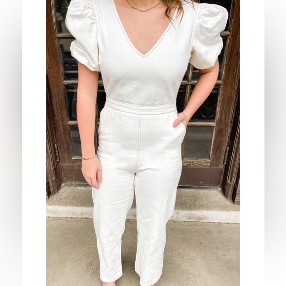 Brand new white denim jumpsuit - Picture 1 of 3